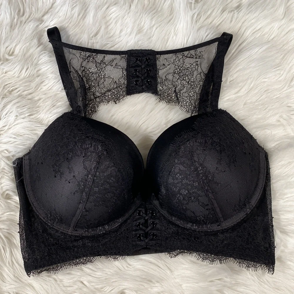 VS • Very Sexy High Neck Chantilly Lace Push Up Bra